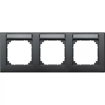   Schneider Electric Merten M-Plan 472314 feliratozható hármas keret antracit, vízszintes elhelyezéssel - System-M