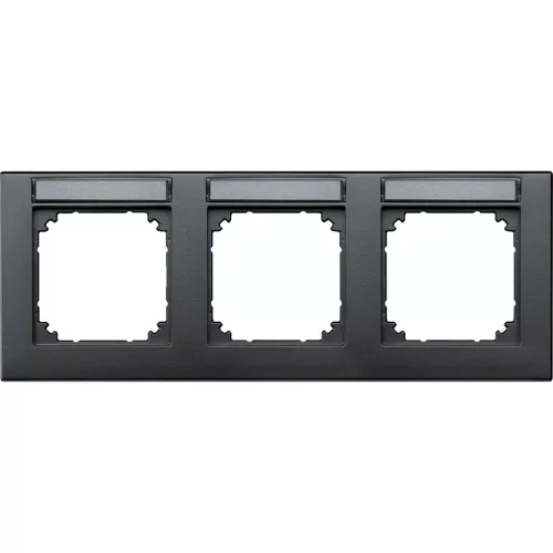 Schneider Electric Merten M-Plan 472314 feliratozható hármas keret antracit, vízszintes elhelyezéssel - System-M