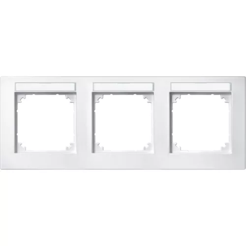 Schneider Electric Merten 472319 M-Plan feliratozható hármas keret, vízszintes, mattfehér