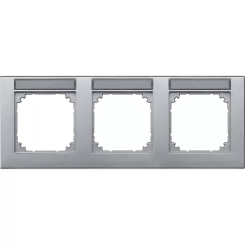 Schneider Electric Merten M-Plan 472360 feliratozható hármas keret alumínium, vízszintes elhelyezéssel - System-M