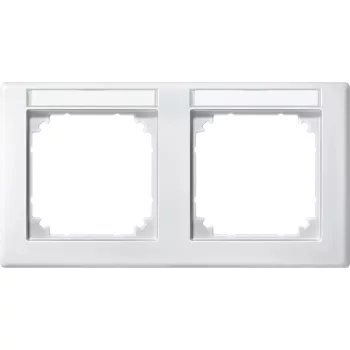 Schneider Electric Merten 473219 M-Smart feliratozható kettes keret, vízszintes, mattfehér