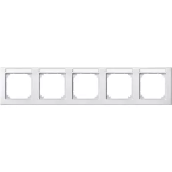 Schneider Electric Merten 473519 M-Smart feliratozható ötös keret, vízszintes, mattfehér