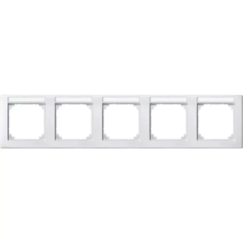 Schneider Electric Merten 473519 M-Smart feliratozható ötös keret, vízszintes, mattfehér