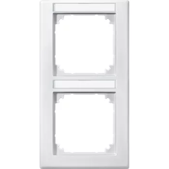   Schneider Electric Merten M-Smart 474219 feliratozható kettes keret mattfehér, függőleges elhelyezéssel - System-M