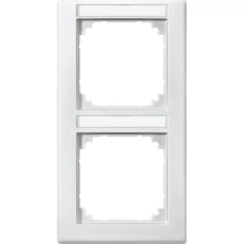 Schneider Electric Merten M-Smart 474219 feliratozható kettes keret mattfehér, függőleges elhelyezéssel - System-M