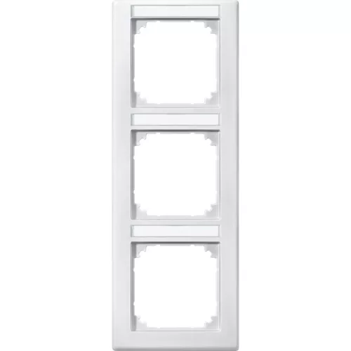 Schneider Electric Merten M-Smart 474319 feliratozható hármas keret mattfehér, függőleges elhelyezéssel - System-M