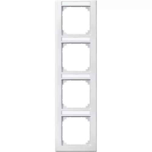 Schneider Electric Merten M-Smart 474419 feliratozható négyes keret mattfehér, függőleges elhelyezéssel - System-M