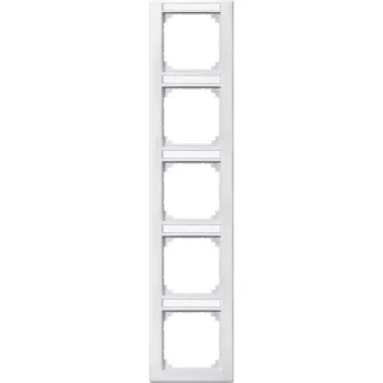   Schneider Electric Merten M-Smart 474519 feliratozható ötös keret mattfehér, függőleges elhelyezéssel - System-M