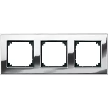   Schneider Electric Merten M-Plan 475339 hármas fém keret króm függőleges és vízszintes elhelyezéssel - System-M