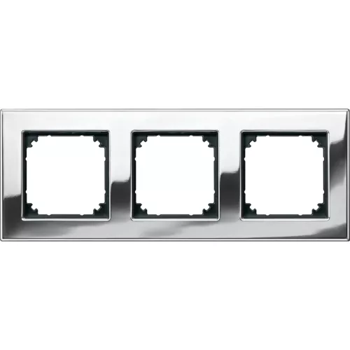 Schneider Electric Merten M-Plan 475339 hármas fém keret króm függőleges és vízszintes elhelyezéssel - System-M
