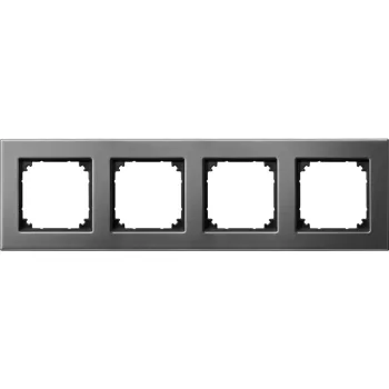   Schneider Electric Merten M-Plan 475414 négyes fém keret ródium függőleges és vízszintes elhelyezéssel - System-M