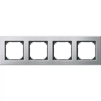   Schneider Electric Merten M-Plan 475460 négyes fém keret platina függőleges és vízszintes elhelyezéssel - System-M