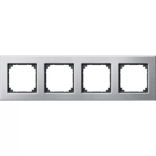 Schneider Electric Merten M-Plan 475460 négyes fém keret platina függőleges és vízszintes elhelyezéssel - System-M