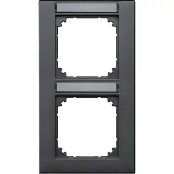   Schneider Electric Merten M-Plan 476214 feliratozható kettes keret antracit, függőleges elhelyezéssel - System-M