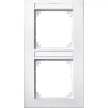   Schneider Electric Merten M-Plan 476219 feliratozható kettes keret mattfehér, függőleges elhelyezéssel - System-M