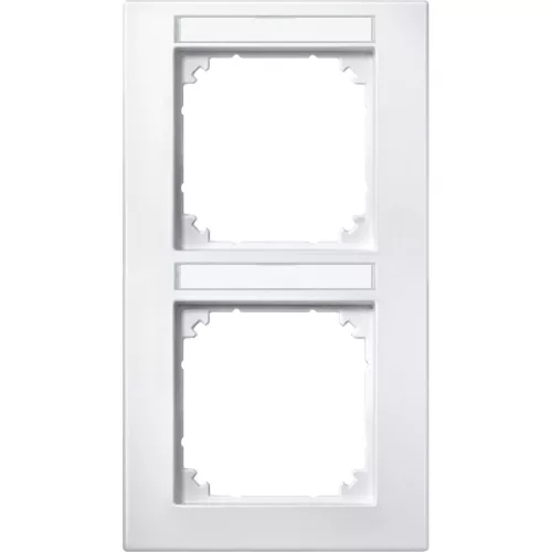 Schneider Electric Merten 476219 M-Plan feliratozható kettes keret, függőleges, mattfehér