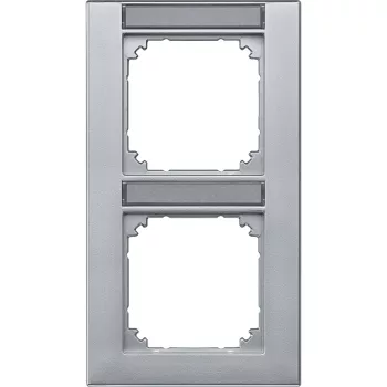 Schneider Electric Merten 476260 M-Plan feliratozható kettes keret, függőleges, alumínium