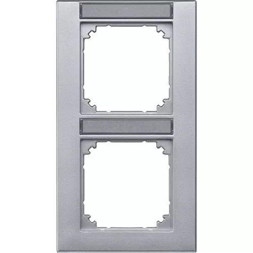 Schneider Electric Merten 476260 M-Plan feliratozható kettes keret, függőleges, alumínium