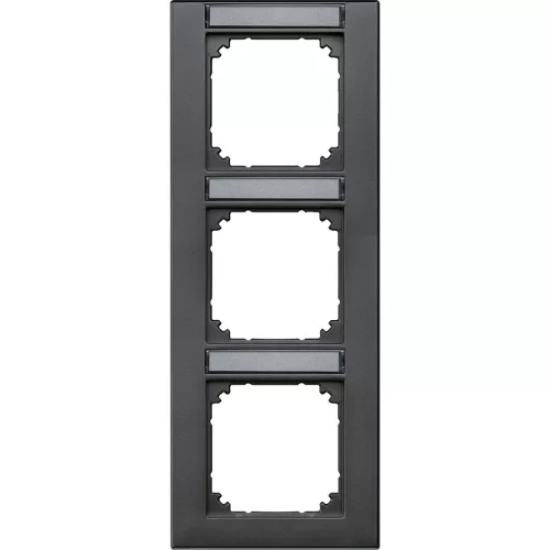 Schneider Electric Merten M-Plan 476314 feliratozható hármas keret antracit, függőleges elhelyezéssel - System-M