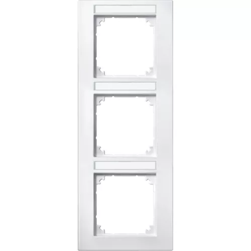 Schneider Electric Merten 476319 M-Plan feliratozható hármas keret, függőleges, mattfehér