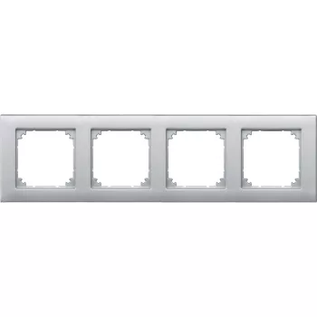   Schneider Electric Merten M-Plan 486460 négyes műanyag keret alumínium függőleges és vízszintes elhelyezéssel - System-M