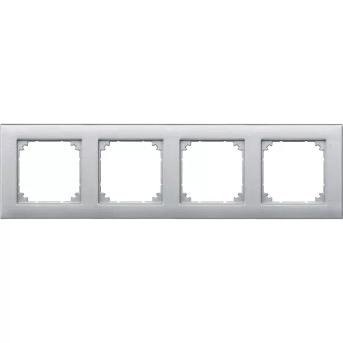 Schneider Electric Merten M-Plan 486460 négyes műanyag keret alumínium függőleges és vízszintes elhelyezéssel - System-M