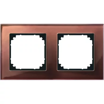   Schneider Electric Merten M-Plan 489215 kettes üvegkeret mahagónibarna függőleges és vízszintes elhelyezéssel - System-M