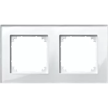 Schneider Electric Merten 489219 M-Plan kettes keret, gyöngyfehér (üveg)