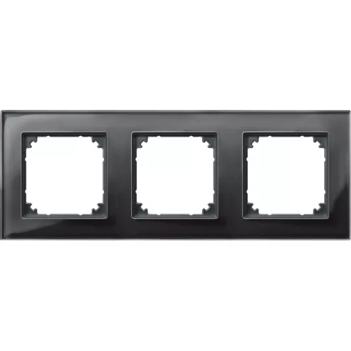 Schneider Electric Merten 489303 M-Plan hármas keret, ónixfekete (üveg)