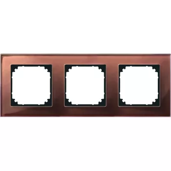   Schneider Electric Merten M-Plan 489315 hármas üvegkeret mahagónibarna függőleges és vízszintes elhelyezéssel - System-M