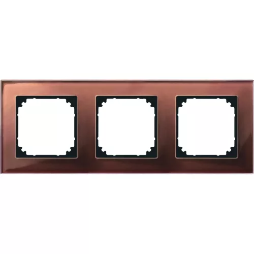 Schneider Electric Merten M-Plan 489315 hármas üvegkeret mahagónibarna függőleges és vízszintes elhelyezéssel - System-M