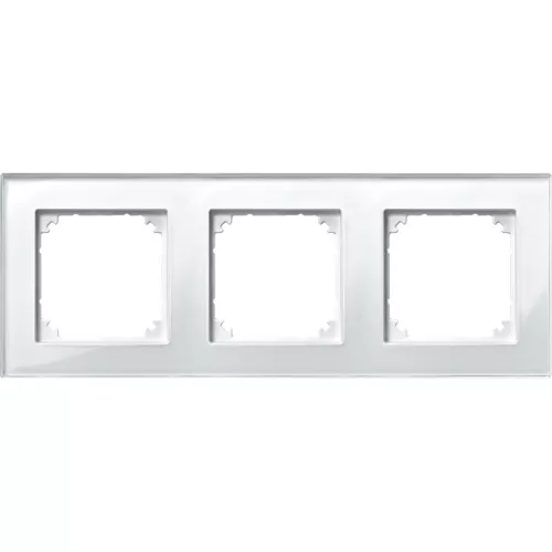 Schneider Electric Merten 489319 M-Plan hármas keret, gyöngyfehér (üveg)