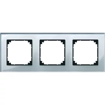   Schneider Electric Merten M-Plan 489360 hármas üvegkeret gyémántfehér függőleges és vízszintes elhelyezéssel - System-M