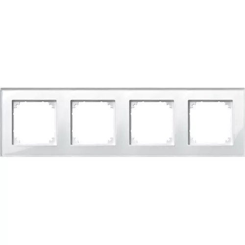 Schneider Electric Merten M-Plan 489419 négyes üvegkeret gyöngyfehér függőleges és vízszintes elhelyezéssel - System-M