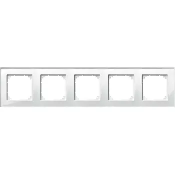 Schneider Electric Merten 489519 M-Plan ötös keret, gyöngyfehér (üveg)