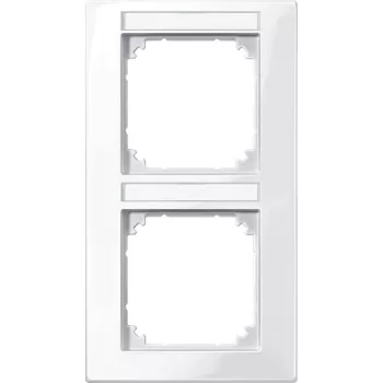 Schneider Electric Merten 513219 M-Plan feliratozható kettes keret, függőleges, polárfehér