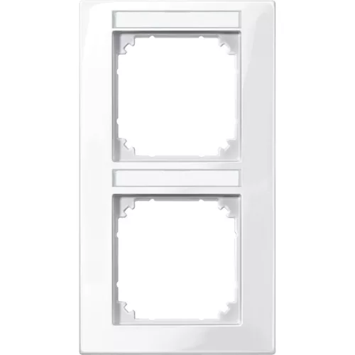 Schneider Electric Merten 513219 M-Plan feliratozható kettes keret, függőleges, polárfehér