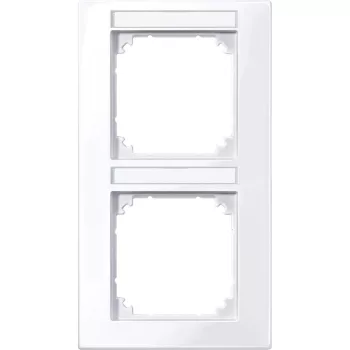 Schneider Electric Merten 513225 M-Plan feliratozható kettes keret, függőleges, aktívfehér