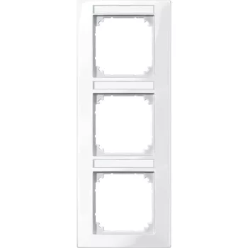   Schneider Electric Merten M-Plan 513319 feliratozható hármas keret polárfehér, függőleges elhelyezéssel - System-M