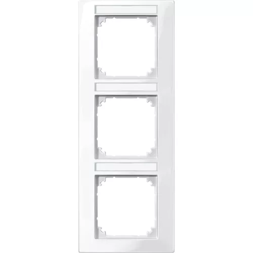 Schneider Electric Merten M-Plan 513319 feliratozható hármas keret polárfehér, függőleges elhelyezéssel - System-M