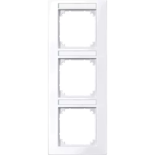 Schneider Electric Merten M-Plan 513325 feliratozható hármas keret aktívfehér, függőleges elhelyezéssel - System-M