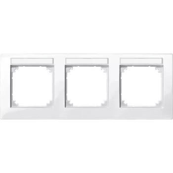 Schneider Electric Merten 514319 M-Plan feliratozható hármas keret, vízszintes, polárfehér