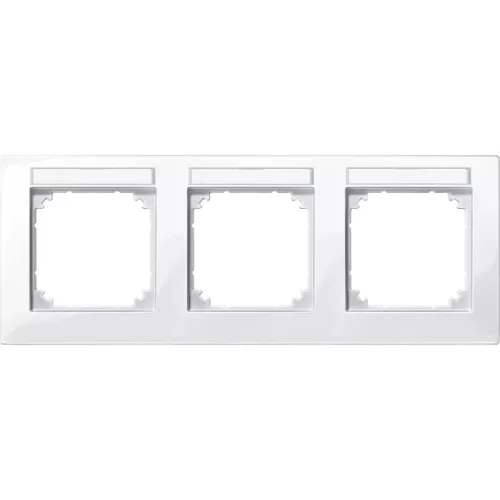 Schneider Electric Merten 514319 M-Plan feliratozható hármas keret, vízszintes, polárfehér