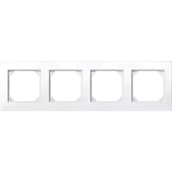   Schneider Electric Merten M-Plan 515425 négyes műanyag keret aktívfehér függőleges és vízszintes elhelyezéssel - System-M