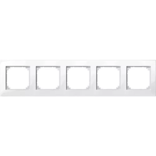 Schneider Electric Merten M-Plan 515519 ötös műanyag keret polárfehér függőleges és vízszintes elhelyezéssel - System-M