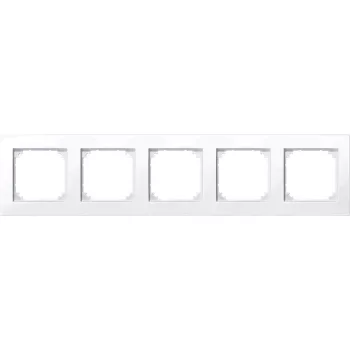   Schneider Electric Merten M-Plan 515525 ötös műanyag keret aktívfehér függőleges és vízszintes elhelyezéssel - System-M