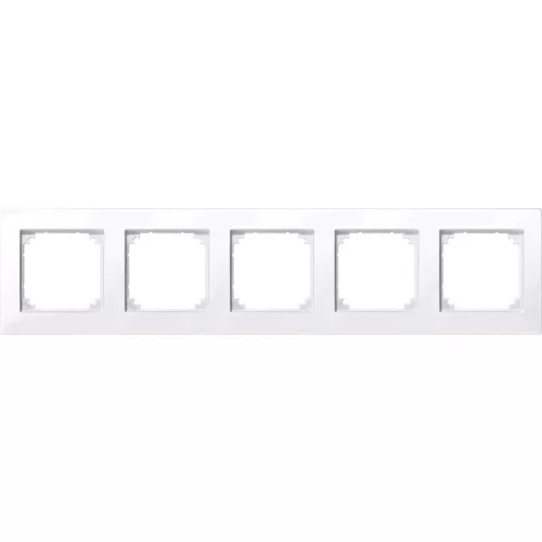 Schneider Electric Merten M-Plan 515525 ötös műanyag keret aktívfehér függőleges és vízszintes elhelyezéssel - System-M
