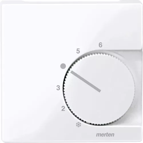 Schneider Electric Merten 534725 fedlap váltóérintkezővel ellátott szobatermosztátokhoz  aktívfehér - System-M (M-Plan / M-Pure / M-Smart)