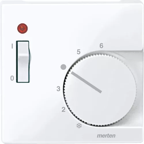 Schneider Electric Merten 534825 fedlap kapcsolóval ellátott szobatermosztátokhoz  aktívfehér - System-M (M-Plan / M-Pure / M-Smart)
