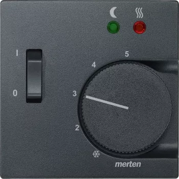 Schneider Electric Merten 535814 Fedlap, padlótermosztáthoz, System-M, antracit